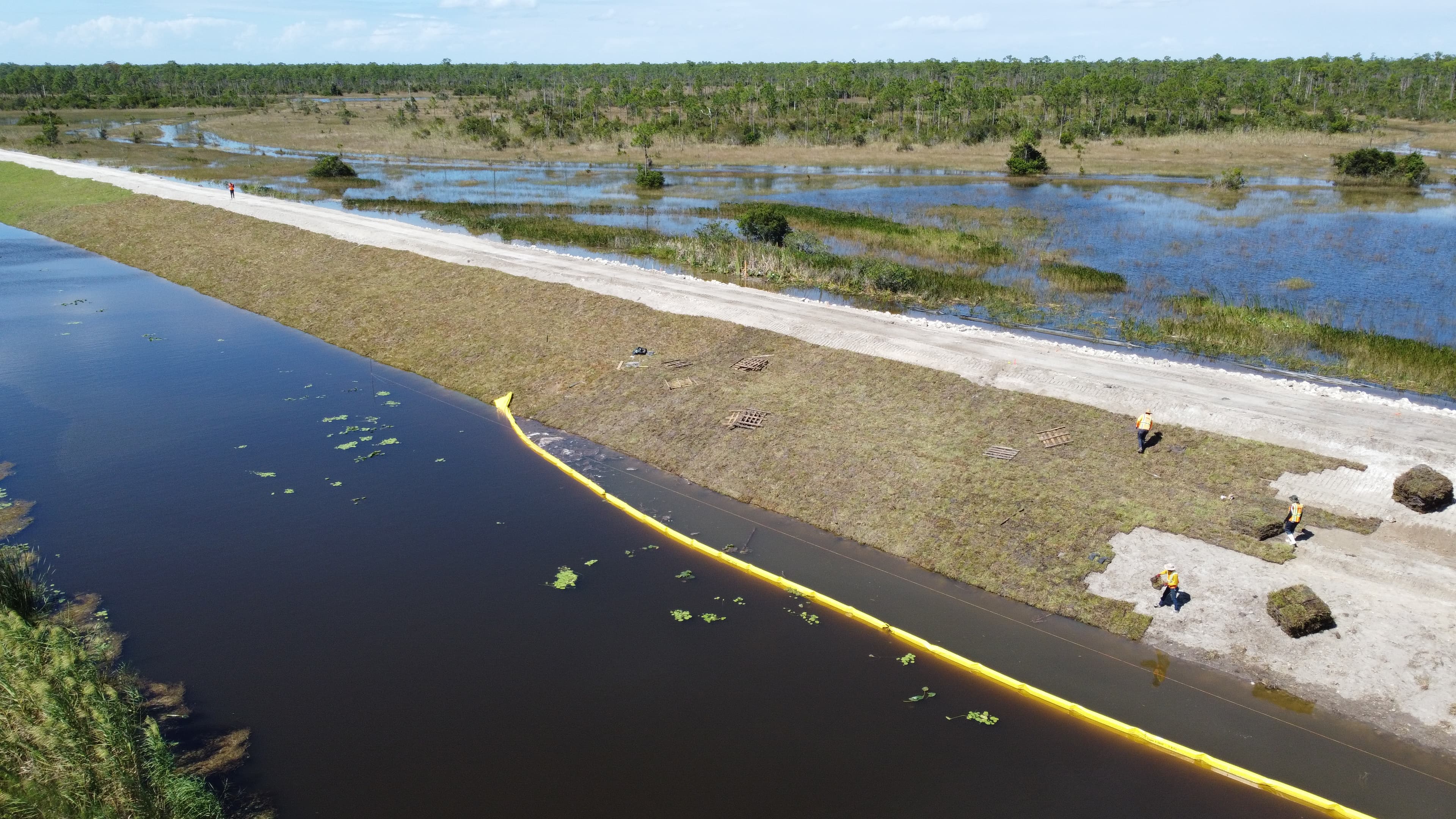 Incorporated engineered technology tested by the U.S. Army Corps of Engineers to enhance levee resilience.